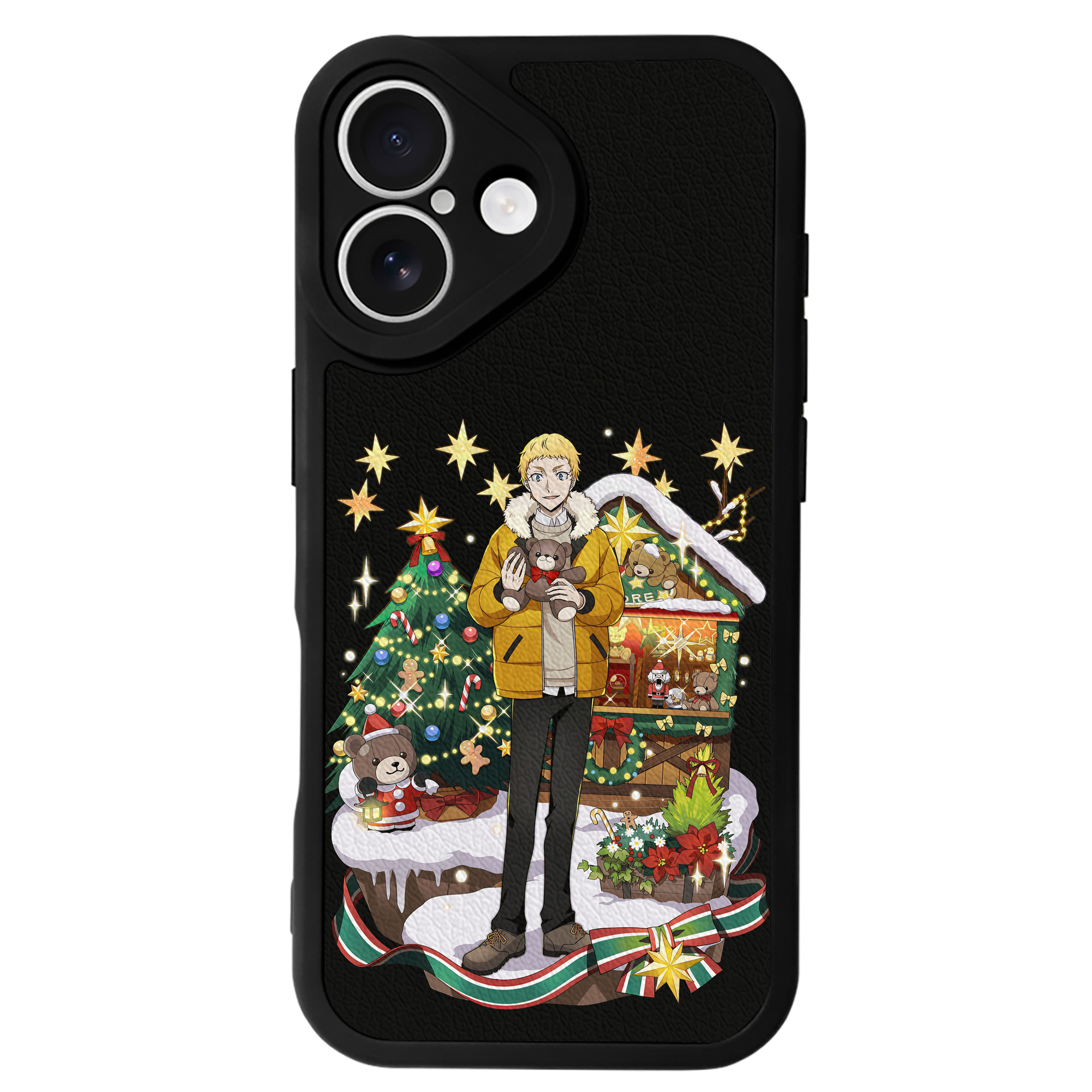 （画像用） 文豪ストレイドッグス Bungo Stray Dogs 【iPhone 16シリーズ対応】シリコンスマホケース（レザー調） 材質：シリコン